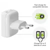 Caricabatterie da parete d bramante re-charge Pro EU piatto 2×USB-C 20W bianco (per interni)