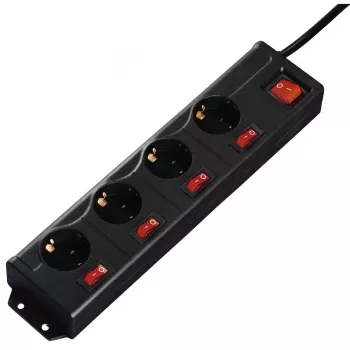 Hama 137257 prolunga elettrica 1,4 m 4 prese AC per interni bianca