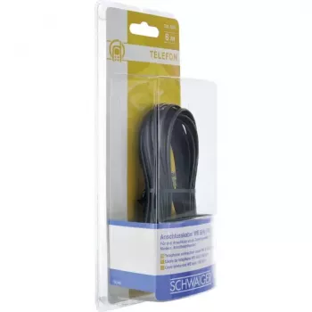 Cavo di rete Schwaiger 6,0 m RJ-11 - RJ-11 6 m nero
