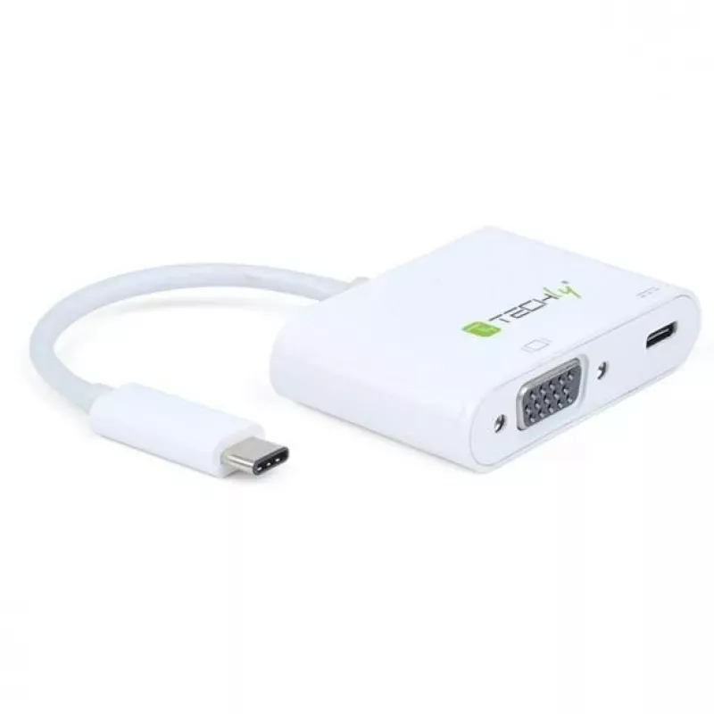 Techly cavo convertitore adattatore USB a VGA-C, C-Port funzione di ricarica USB IADAP USB31-VU31