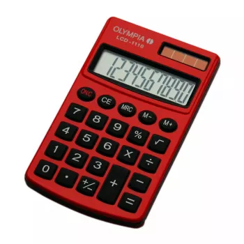 Calcolatrice basic Olympia LCD 1110 Pocket rossa