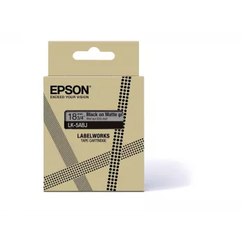 Epson nastro opaco – grigio/nero 18 mm (8 m) – LK-5ABJ, nero su grigio, LK, Rhino, LabelWorks LW-C410, LabelWorks LW-C610, 1,8 cm, 8 m