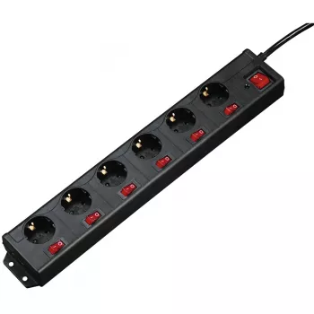 Hama 00137259 ciabatta 1,4 m 6 prese AC per interni nero