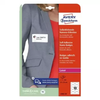 Etichetta adesiva ovale rimovibile Avery L4882-20