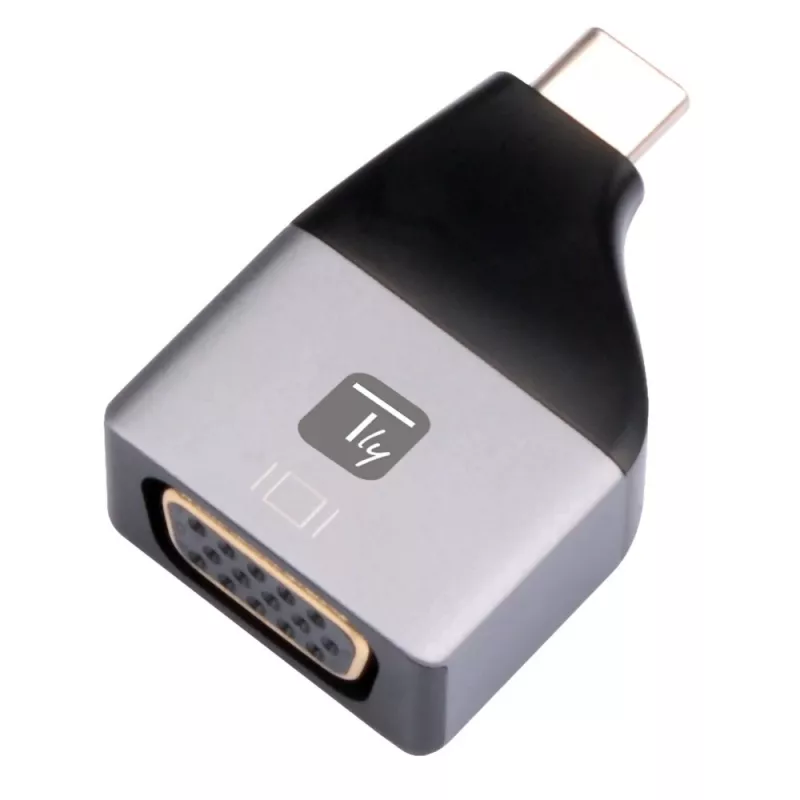 Techly IADAP USBC-VGAC adattatore grafico USB 1920 x 1200 pixel nero, argento