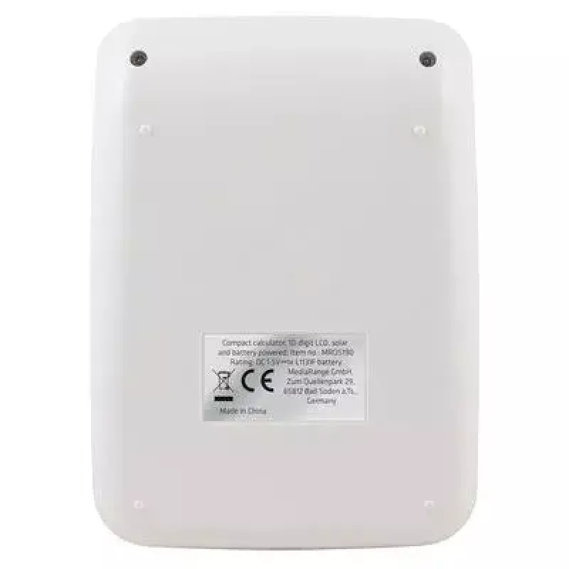 MediaRange MROS190 calcolatrice da tavolo Basic 10 cifre batteria solare nero bianco
