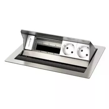Outlet Box tipo F Kindermann 7492000052 acciaio inox bianco