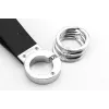 Portachiavi TROIKA KR8-02/LE nero argento pelle 31mm
