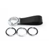 Portachiavi TROIKA KR8-02/LE nero argento pelle 31mm