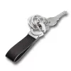 Portachiavi TROIKA KR8-02/LE nero argento pelle 31mm