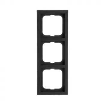 Busch-Jaeger placca di copertura 1723-885K nero, termoplastica, senza viti, 80×222×11 mm