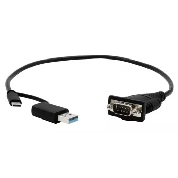 Cavo seriale EXSYS EX-23001 nero 0,5 m USB Type-A USB Type-C DB-9