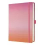 Quaderno Sigel Jolie JB103 A5+ 100 fogli arancione rosa
