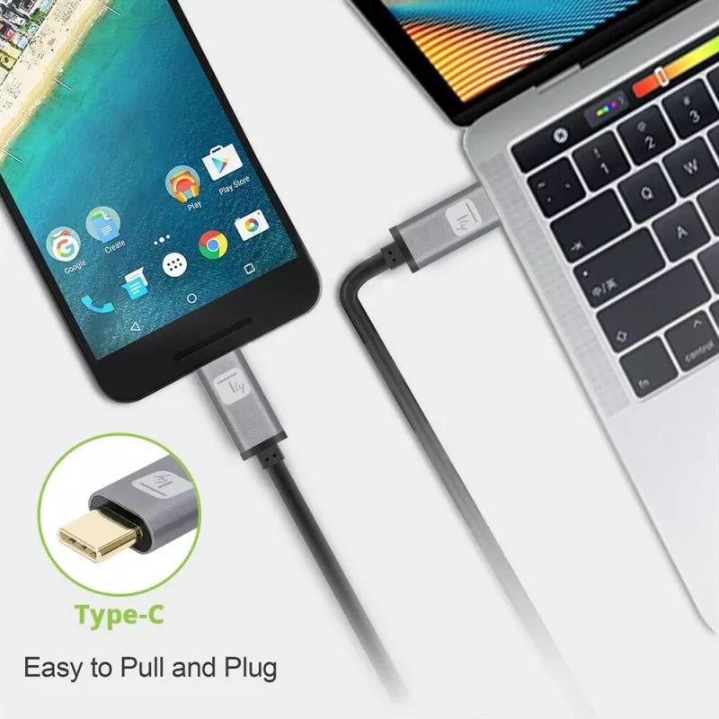 Techly ICOC-MUSB322-CM-010 Cavo USB 3.2 Gen 2, USB-C maschio, 1 m, nero