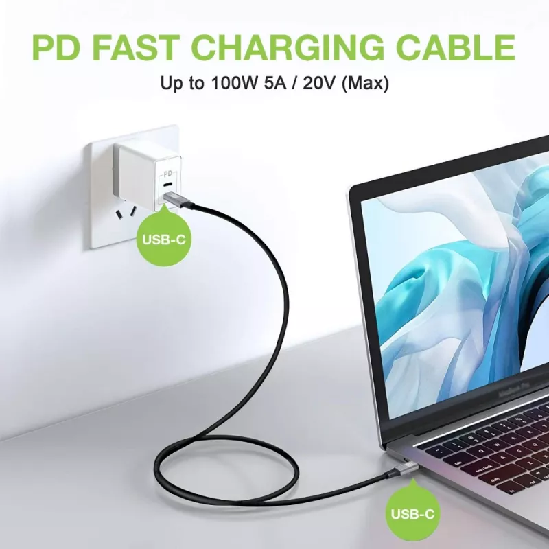 Techly ICOC-MUSB322-CM-010 Cavo USB 3.2 Gen 2, USB-C maschio, 1 m, nero