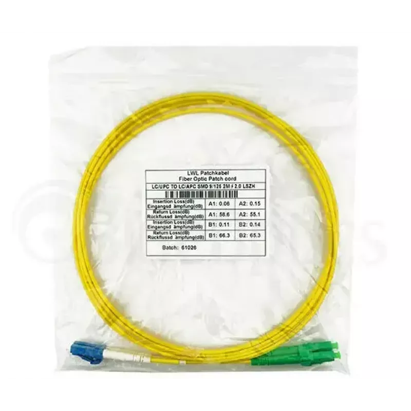 Cavo in fibra ottica BlueOptics SFP3131BU0.5MS LC G.657.A1 0,5 m giallo