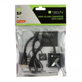 Adattatore convertitore Techly da HDMI a VGA con jack audio
