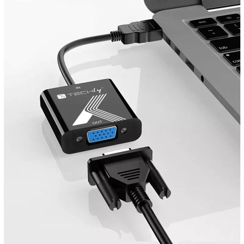 Adattatore convertitore Techly da HDMI a VGA con jack audio
