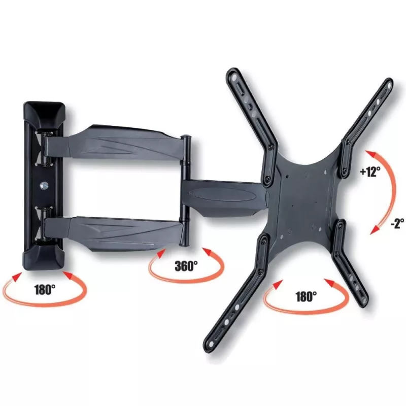 Techly 23-55 Ultra slim Full Motion supporto a parete per TV LCD nero” ICA-PLB 171M