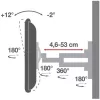 Techly 23-55 Ultra slim Full Motion supporto a parete per TV LCD nero” ICA-PLB 171M