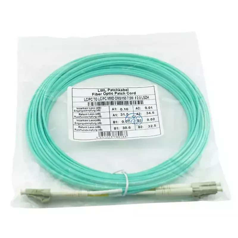 Cavo in fibra ottica BlueOptics AJ834A-BO 1m 2x LC OM3 full duplex