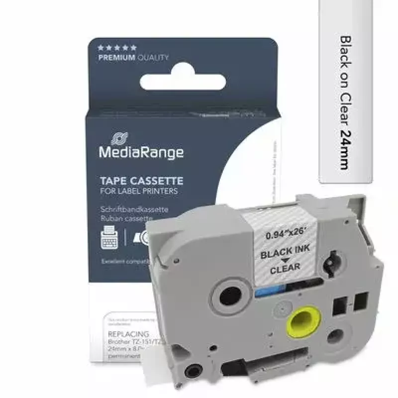 Nastro per etichette MediaRange MRBTZ151 compatibile con Brother TZ-151