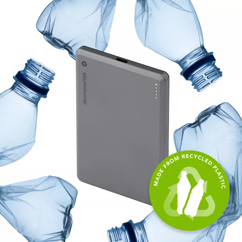 dbramante1928 re-charge - powerbank 5K Wireless - grigio, 5000 mAh, ricarica wireless, 3,87 V, grigio