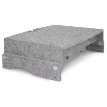 BakkerElkhuizen Q-riser 110 Circular 76,2 cm supporto da scrivania grigio