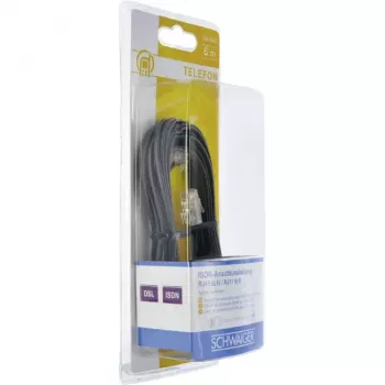 Cavo di rete Schwaiger 6,0 m RJ-11 - RJ-45 6 m nero
