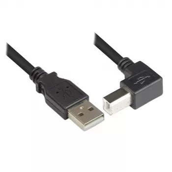 Cavo USB 2.0 Techly connettore A maschio / connettore B maschio angolare 0,5m ICOC U-AB-005-ANG