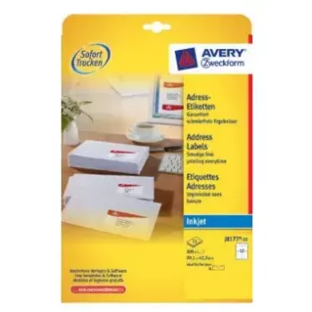 Etichetta per stampante Avery J8177-25 bianco
