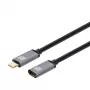 Cavo Techly USB 3.2 Gen 2 USB-C M/F 1m nero, 1 m, USB C, USB C, USB 3.2 Gen 2 (3.1 Gen 2), 10 Gbit/s, nero, grigio