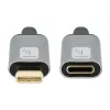 Cavo Techly USB 3.2 Gen 2 USB-C M/F 1m nero, 1 m, USB C, USB C, USB 3.2 Gen 2 (3.1 Gen 2), 10 Gbit/s, nero, grigio