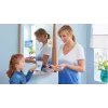 tesa Mini dispenser manuale con tesafilm 19 mm x 10 m, blu/rosso