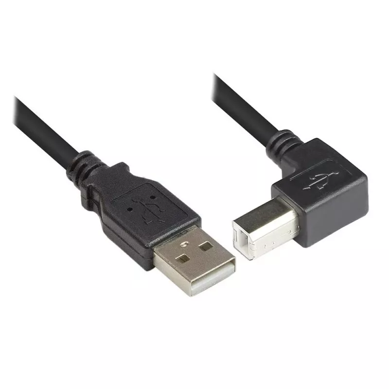 Techly cavo USB 2.0 connettore A maschio / connettore B maschio angolare 1m ICOC U-AB-10-ANG
