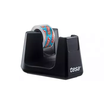 tesa Easy Cut Smart Dispenser da scrivania, nero, plastica