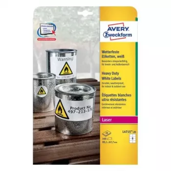 Etichette adesive Avery L4715-20 rettangolo arrotondato