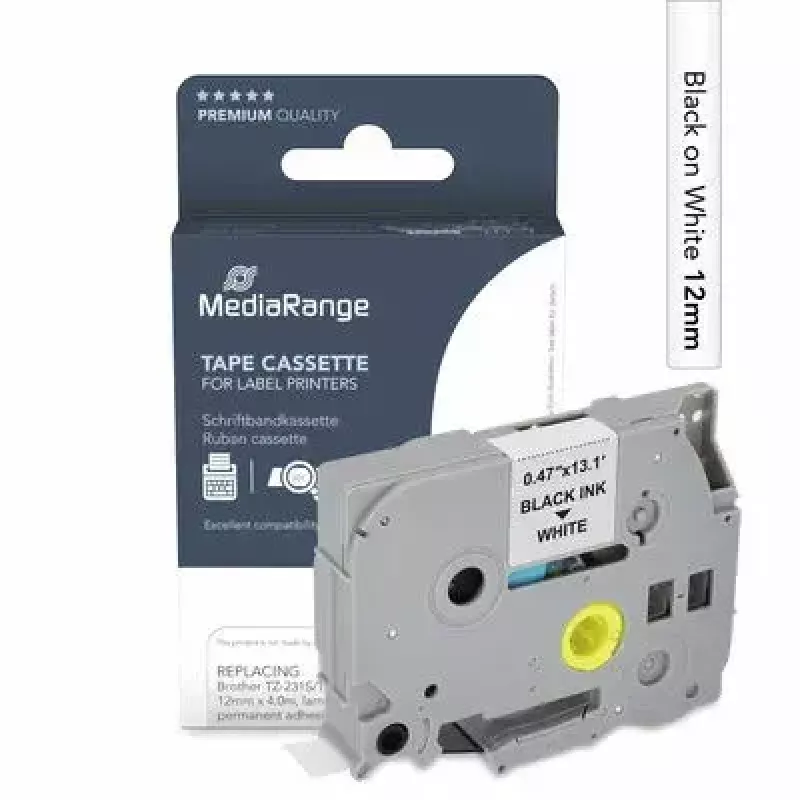 MediaRange MRBTZ231S nastro per etichettatura compatibile con Brother TZ-231S