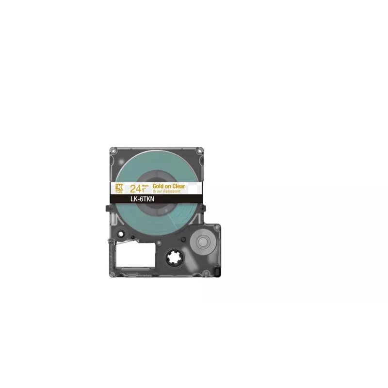 Nastro etichette Epson LK-6TKN oro trasparente 2,4 cm trasferimento termico