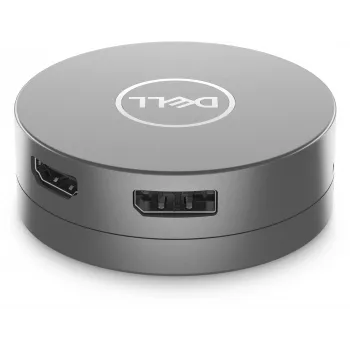 Adattatore multiporta USB-C 6-in-1 DELL - DA305, con cavo, USB 3.2 Gen 2 (3.1 Gen 2) Type-C, 10,100,1000 Mbit/s, argento, 3840 x 2160 pixel, Dell