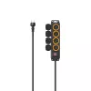 Hama 00223063 prolunga elettrica 2 m 4 prese AC per esterni nero