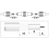 Connettore coassiale Schwaiger KVB29 531 argento metallo plastica