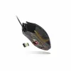 Lexip Ar18 – mouse gaming wireless con pattini in ceramica, per destrimani, ottico, RF Wireless + USB Type-A, 4800 DPI, nero