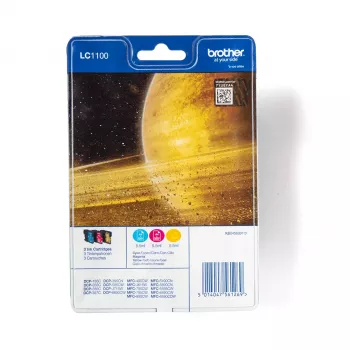 Brother LC1100RBWBP cartuccia d'inchiostro 3 pezzi originale ciano, magenta, giallo