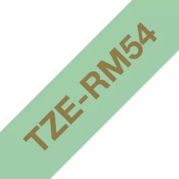 Brother TZE-RM54 nastro per etichettatura oro su menta
