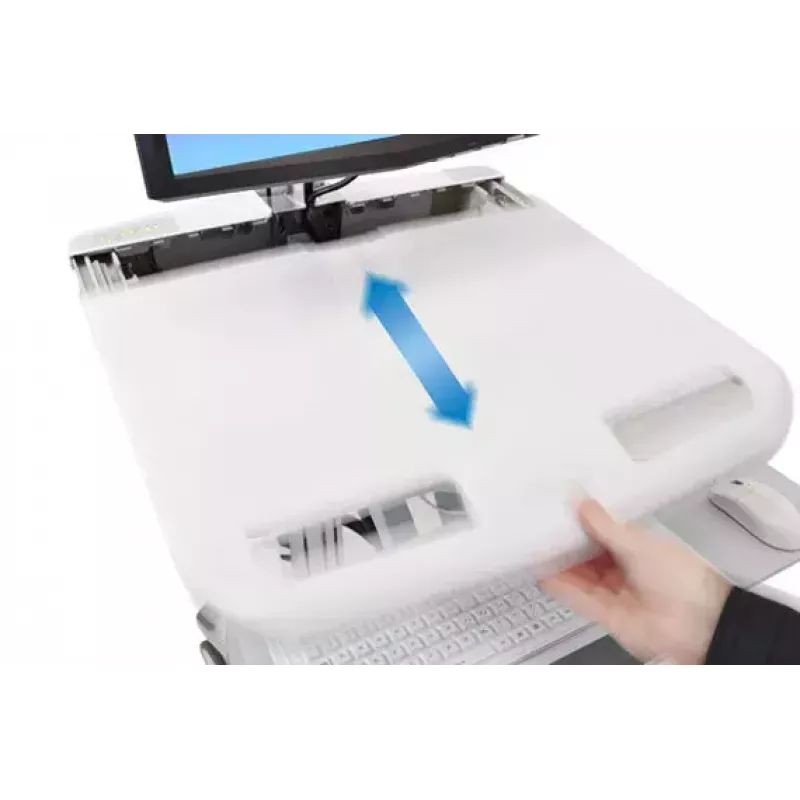 Carrello multimediale Ergotron StyleView grigio alluminio bianco