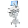 Carrello multimediale Ergotron StyleView grigio alluminio bianco