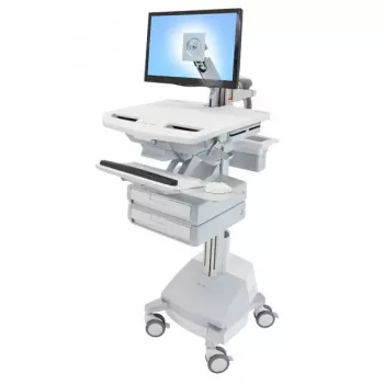 Carrello multimediale Ergotron StyleView grigio alluminio bianco