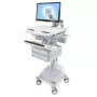Carrello multimediale Ergotron StyleView grigio alluminio bianco