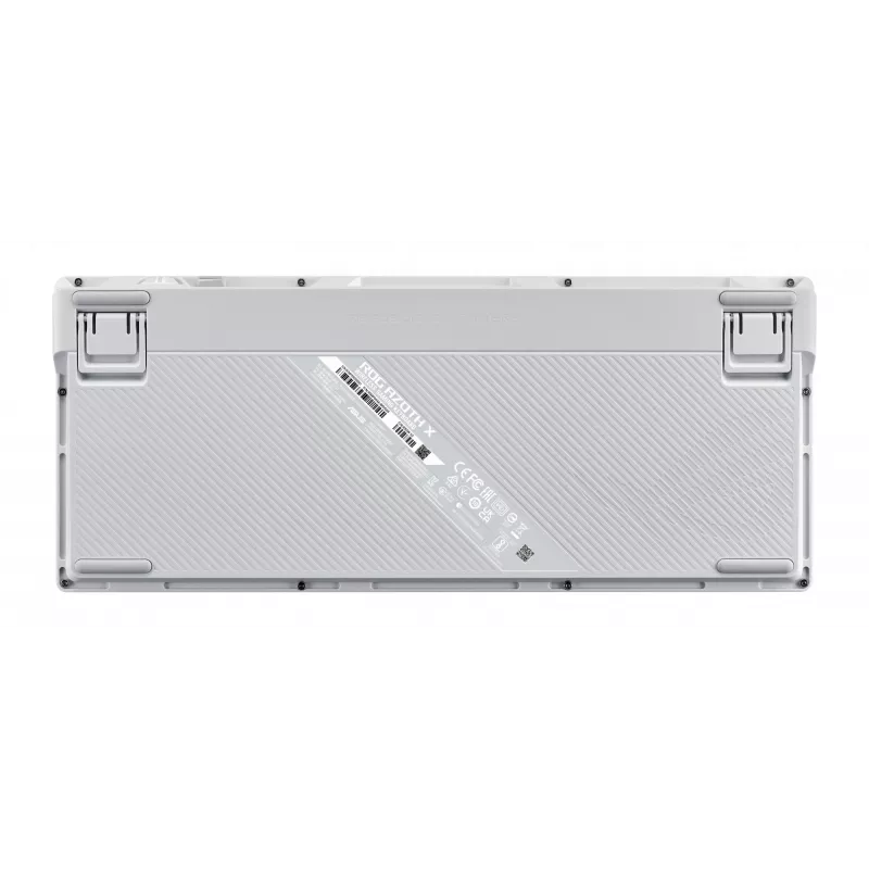 Tastiera meccanica da gaming ASUS ROG Azoth X — layout 75%, USB + RF Wireless + Bluetooth, RGB, poggiapolsi, nero/bianco